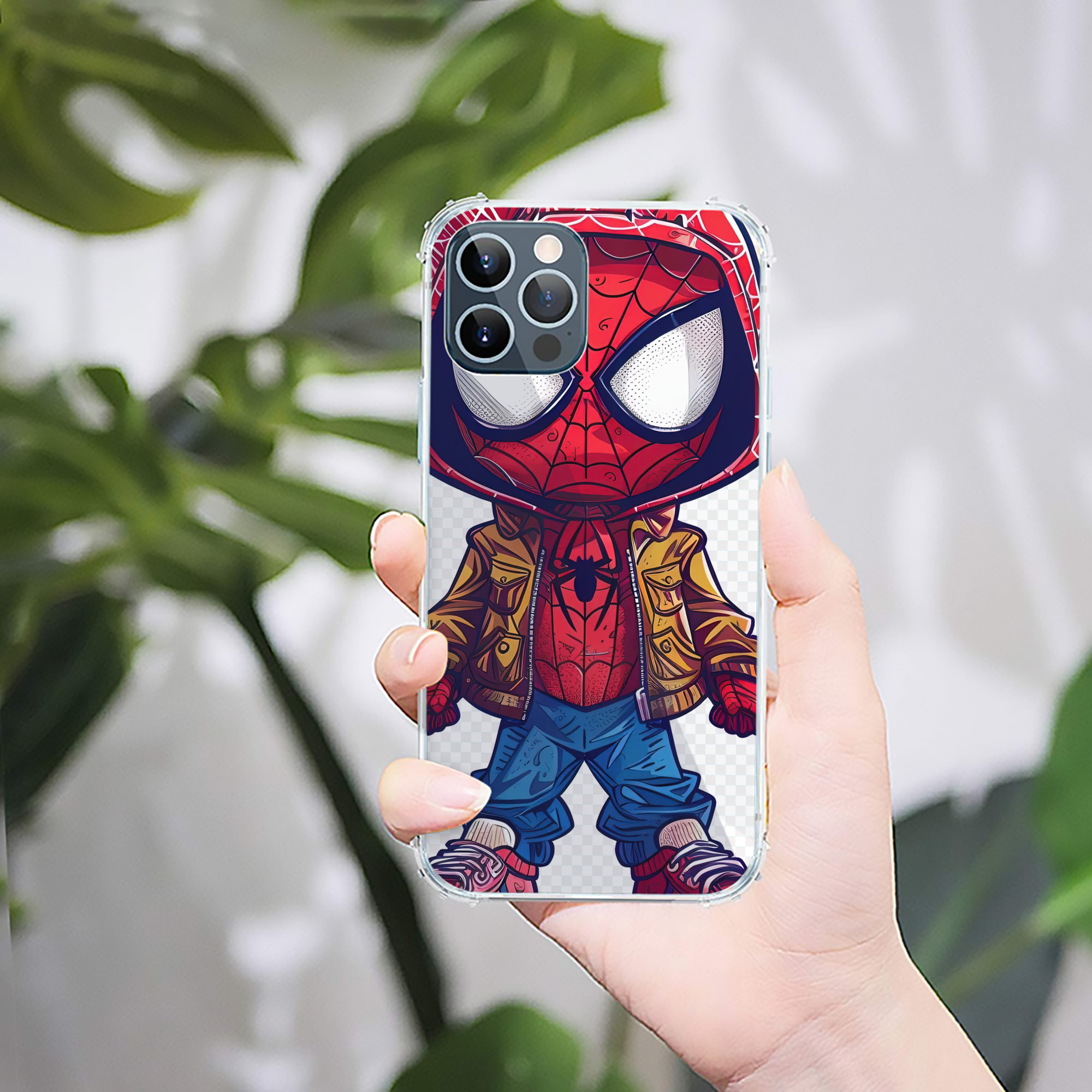 （画像用） Spider Man スパイダーマン 【iPhone 12シリーズ対応】透明スマホケース（クリアソフトケース）